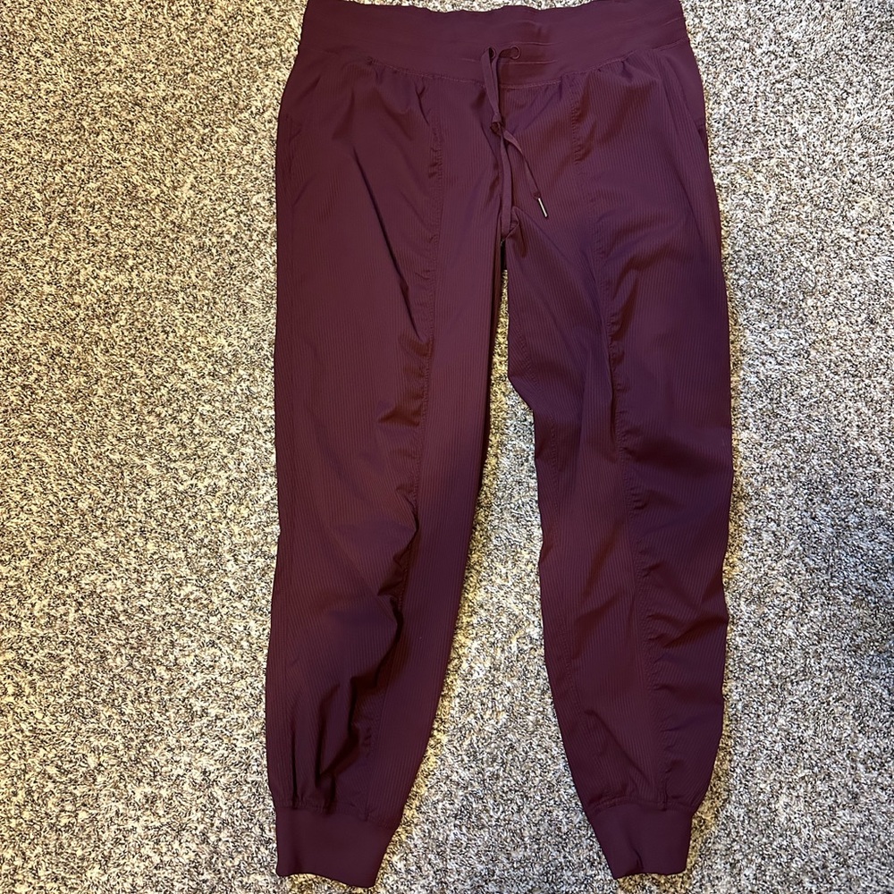 Lululemon Athletica Maroon Jogger Pants